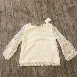 H&M girls white lace blouse